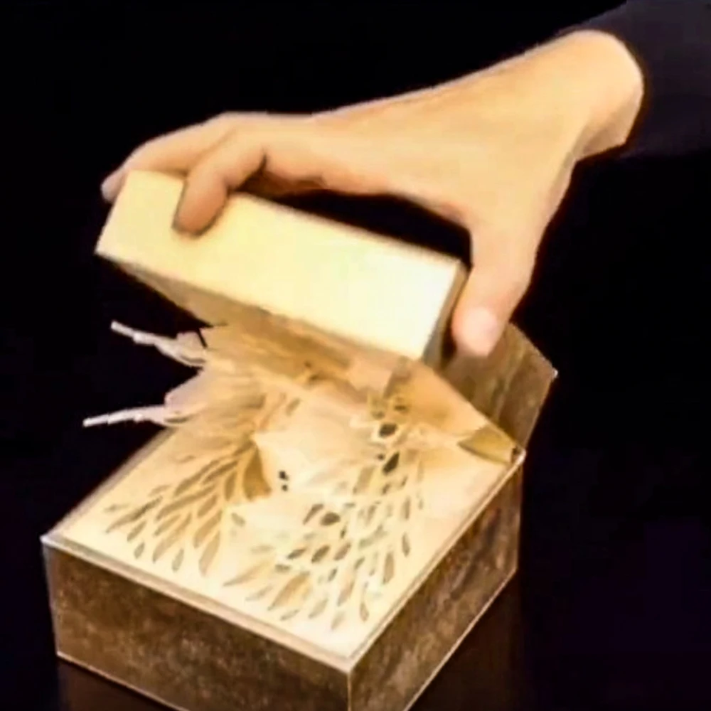 Креативная Выдвижная коробка для колец бумажная скульптура цветочные лепестки