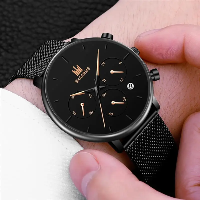 2019 Mens Watches Stainless Steel Luxury Military Sport Watch Relogio Masculino Quartz Wristwatches Calendar Clock Reloj Hombre | Наручные