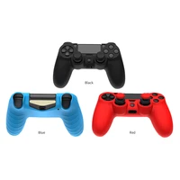 anti slip silicone cover skin rocker booster cap for playstation dualshock 4 ps4 controller protect case shell handle blue black