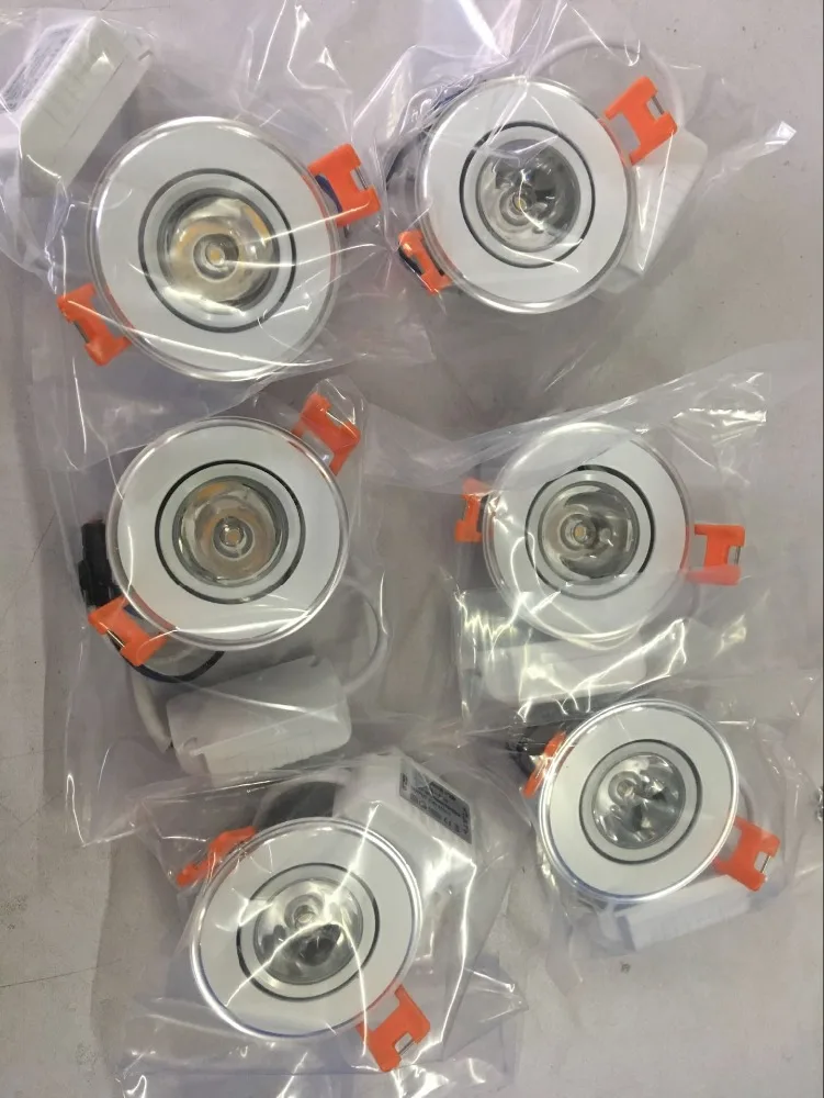 Aluminum 110V 220V LED Mini Ceiling LED Spot Light Lamp Dimmable Led Downlight Cabinet Recessed Spot Light 3W Including Drive