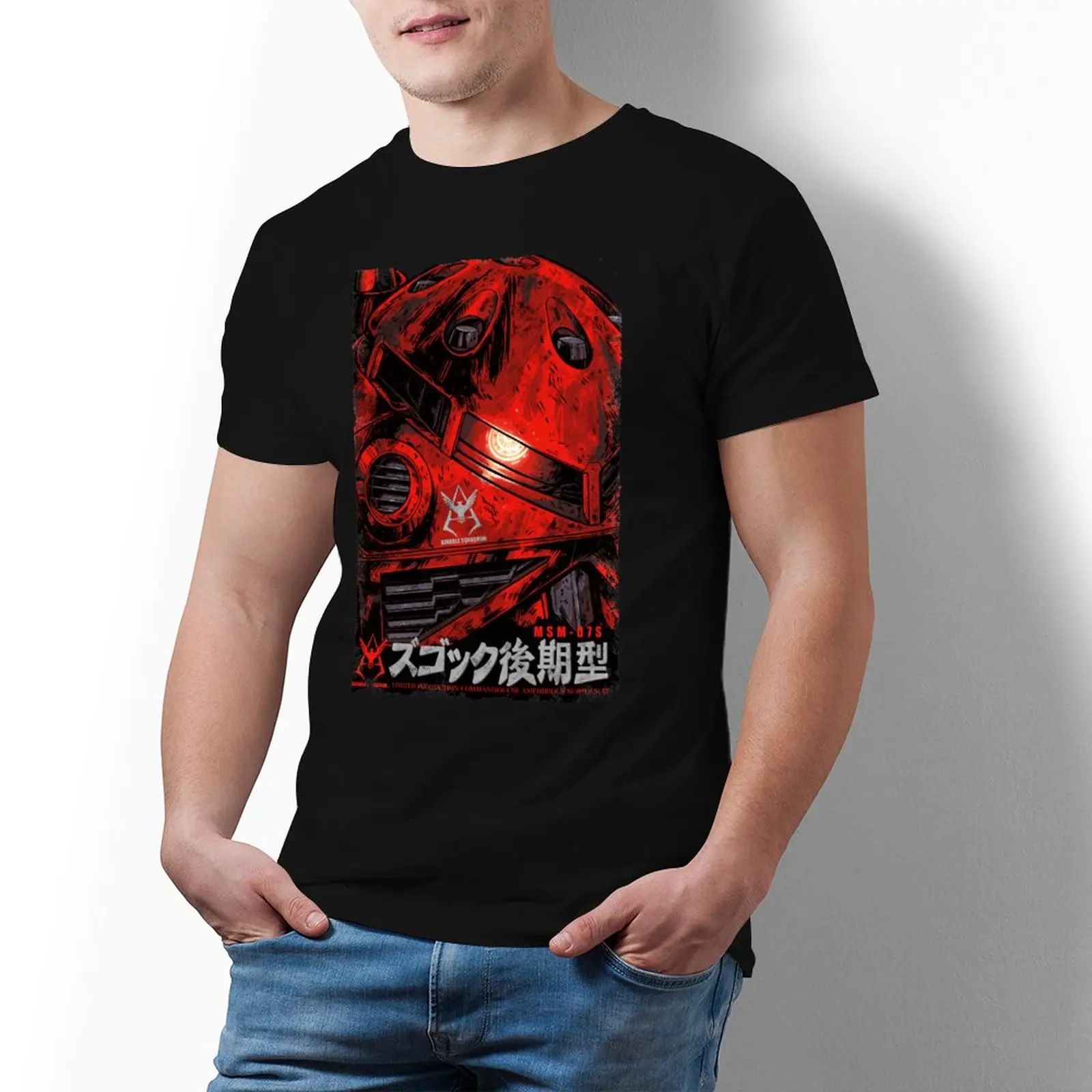 

Bandai Gundam MSM-07 Gundam Z'Gok Z Gok Zgok T Shirt Anime Men Cute T-Shirt Short Sleeve Print Cotton Tee Shirt