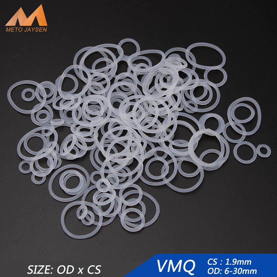 

20pcs VMQ Silicone Rubber Sealing O-ring Replacement White Seal O rings Gasket Washer OD 6mm-30mm CS 1.9mm DIY Accessories S119