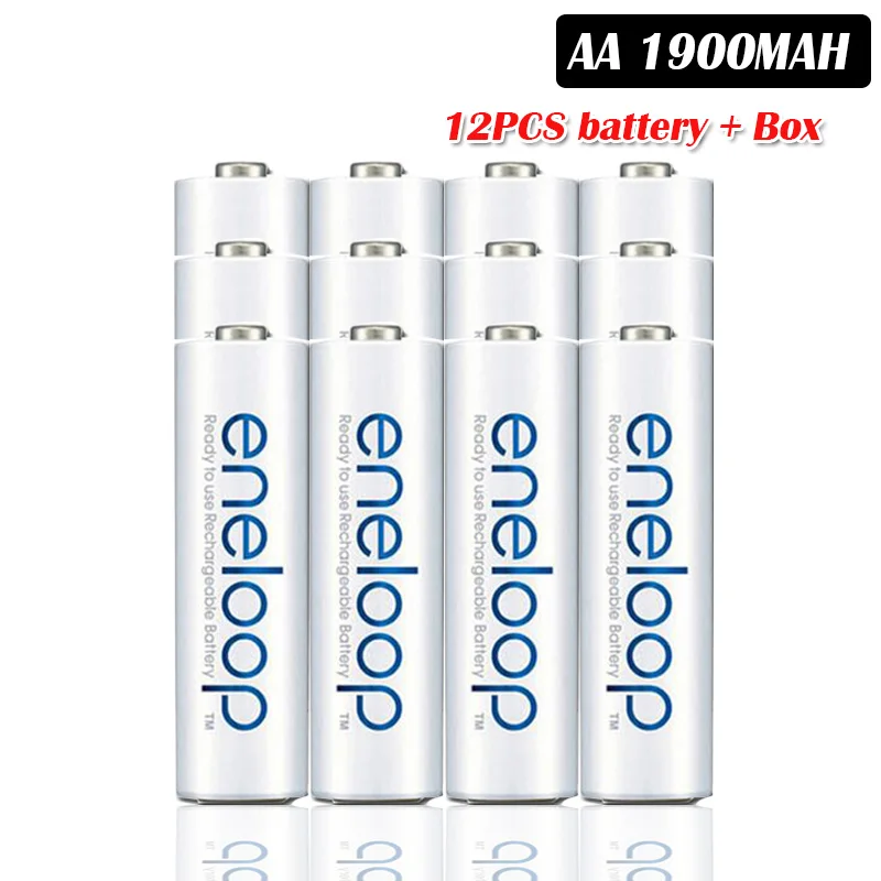 12pcs Panasonic 1,2 V 1900mAh Ni-MH AA батареи для камеры игрушка-фонарик предварительно заряженные аккумуляторы сделанные в Японии - Цвет: 12pcs
