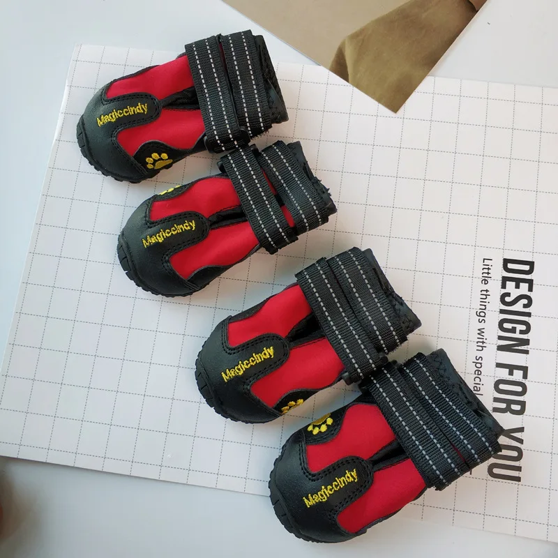 Обувь для собак водонепроницаемые Нескользящие непромокаемые ботинки домашних