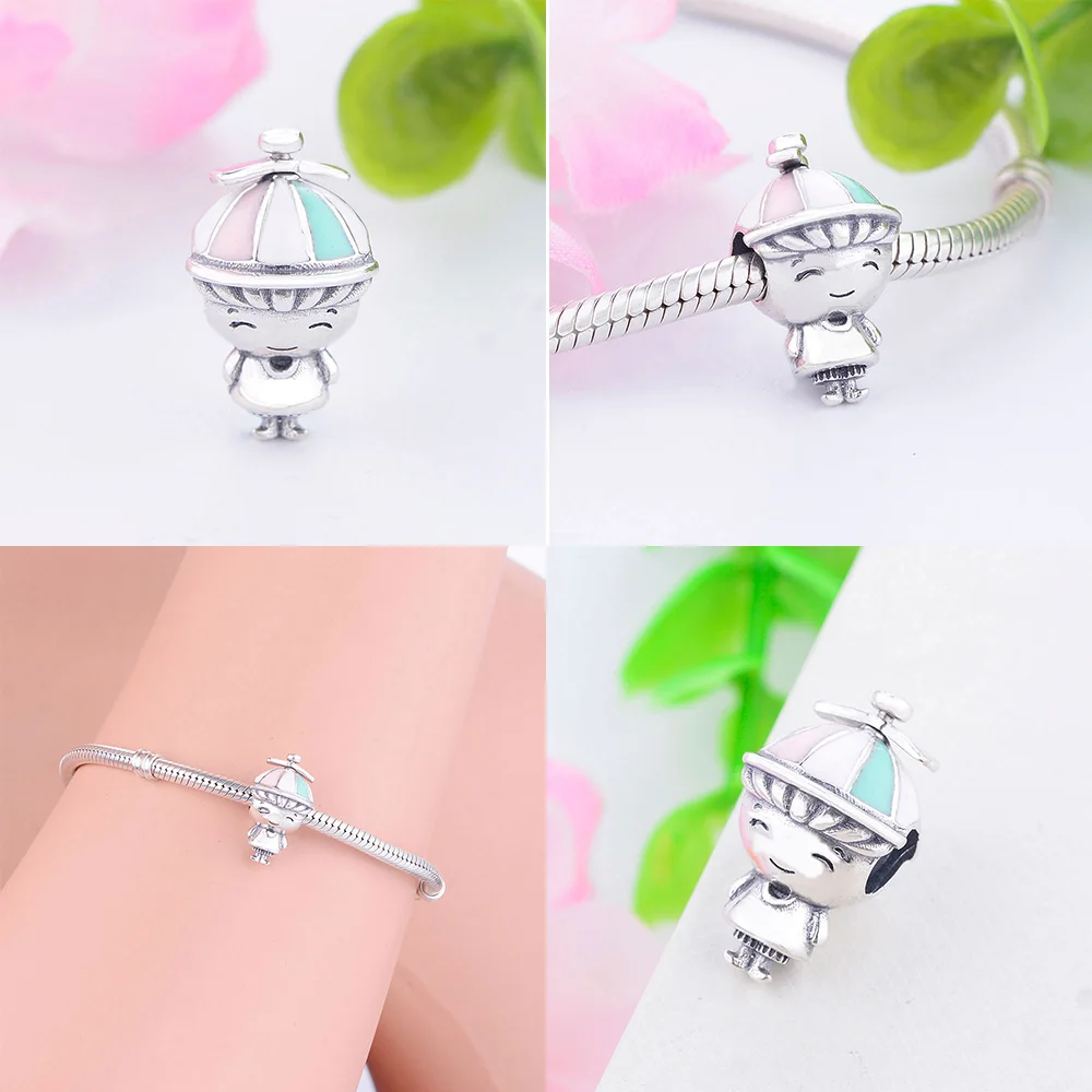 

Bracelet accessories Bamboo dragonfly girl of the Sky Pendant Charms for Original Bracelet or Necklace Silver 925 beads Sale diy