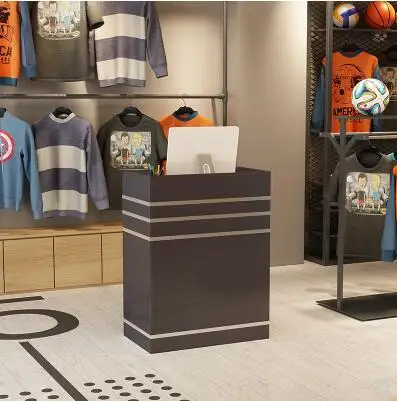 

Simple cash register supermarket cashier counter solid wood bar counter front desk modern computer desk fashion clothing store s