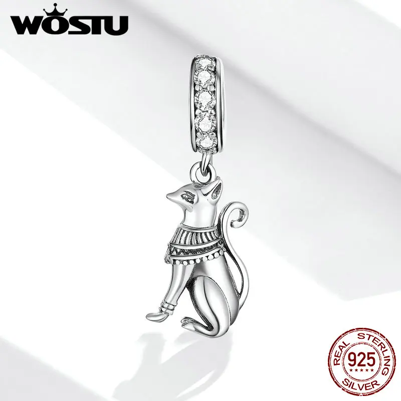 Бусины-шармы в виде кота из серебра 100% пробы для браслетов | Украшения и