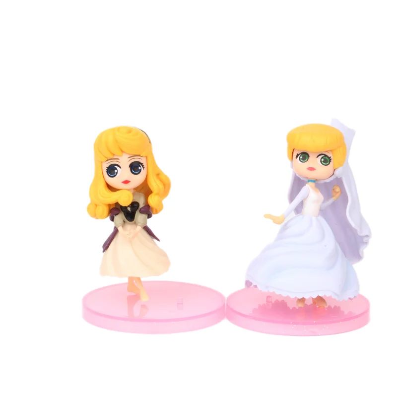 8 styles Disney princess pink base hand-made dolls Sophia Belle Snow White children's doll toys anime figure for children | Игрушки и