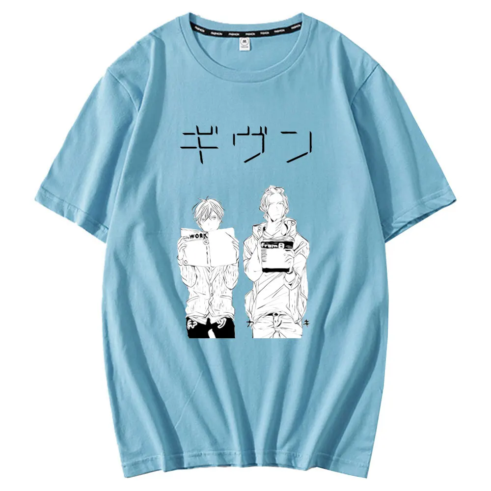 

Jclassic Apanese Anime Yaoi Bl Given Yaoi Given Manga Music T-shirt Short Sleeve Men Oversized Loose T-shrit Male Funny Tops
