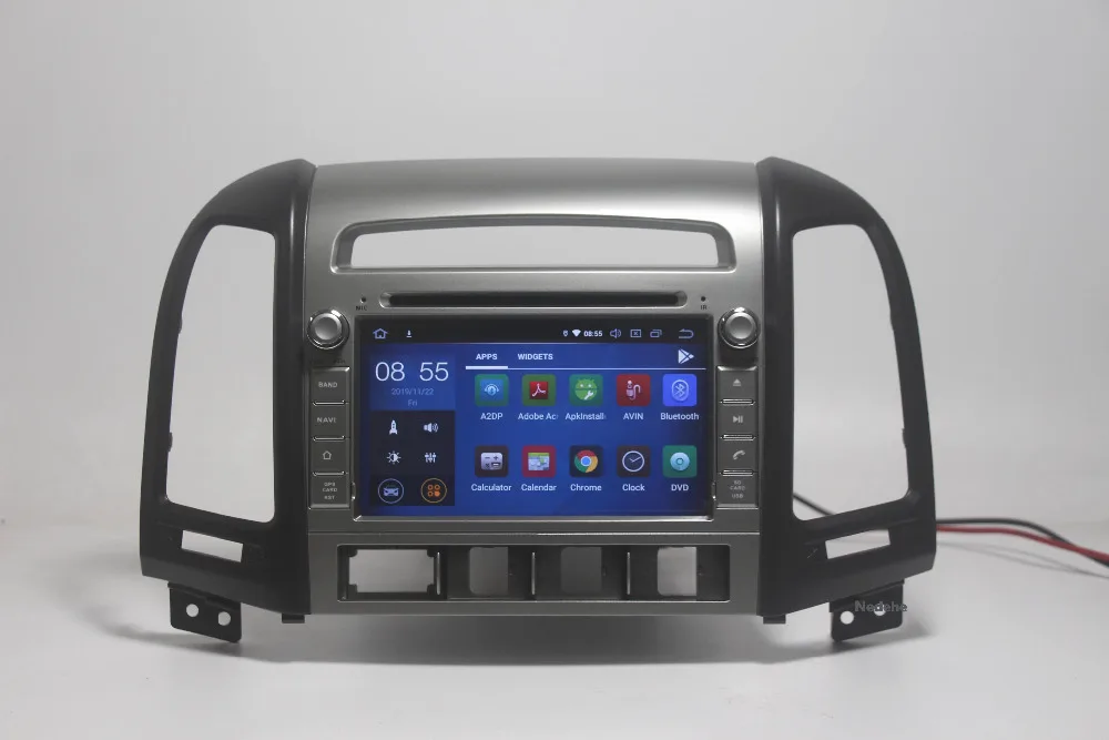 2din 1024*600 Восьмиядерный 4G Android 9,0 автомобильный Радио DVD gps для hyundai Santa Fe 2006-2012 головное устройство радио Cessette рекордер BT карта