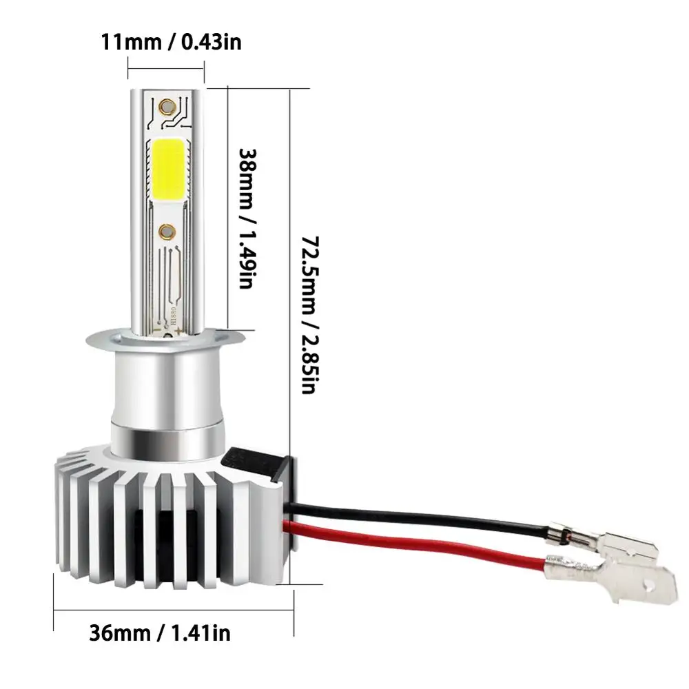 2 шт. 60 Вт 8000LM Автомобильный светодиодный головной светильник большие люстры мини