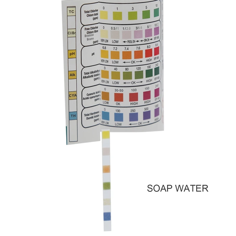 Лучше всего! Новые тестовые полоски 6 в 1 для спа бассейна с водой бумага