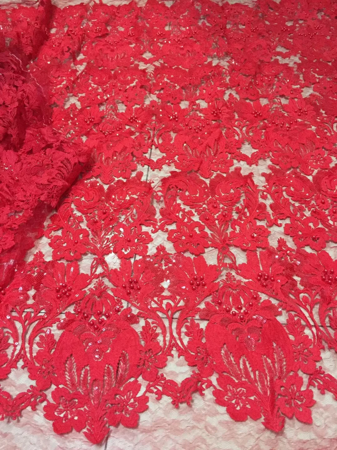 Лидер продаж кружевная ткань с блестками и бисером розовая/серая/белая/красная