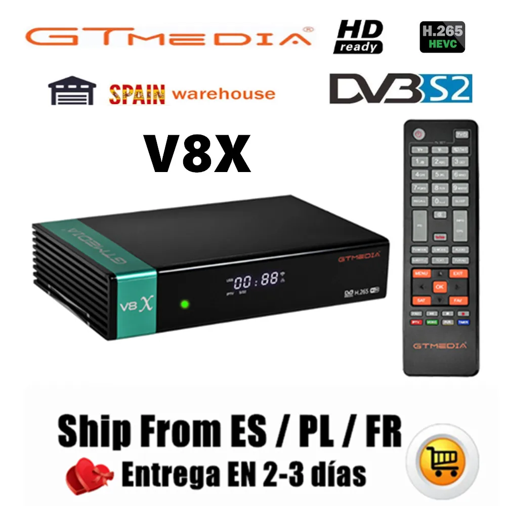Спутниковый декодер Full HD 1080P V8X спутниковый ТВ приемник цифровой видеоприемник
