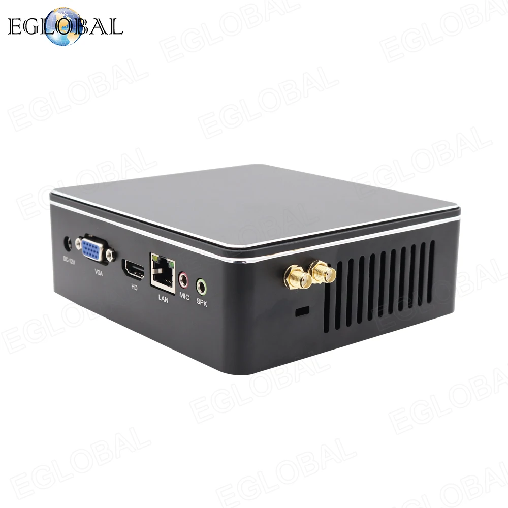 Портативный мини-ПК Eglobal с вентилятором недорогой компьютер поддержкой 4 к HTPC i7
