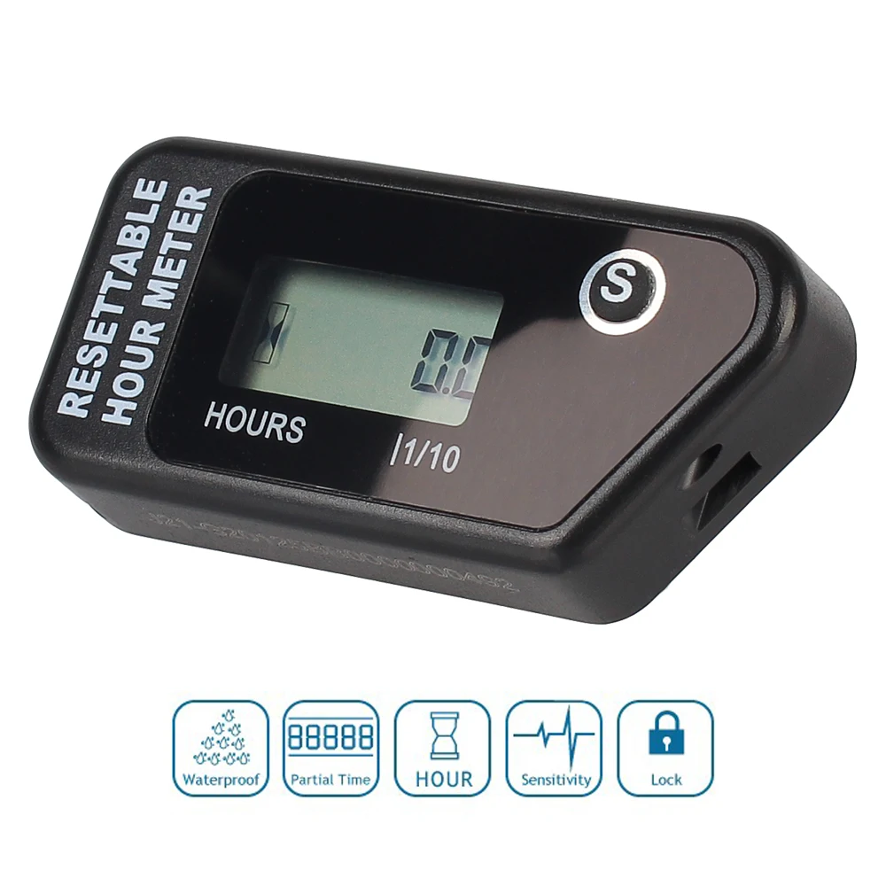 

Counter Motorcycle Meter Motorcycle Accessories For Motorcycle ATV Motorboat Lawn Mower Wireless Resettable Hour Meter