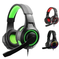 gaming headphone computer headset 3 5mm wired headphone on ear headphone with mic led light for gamer pc laptop ps4 x box one