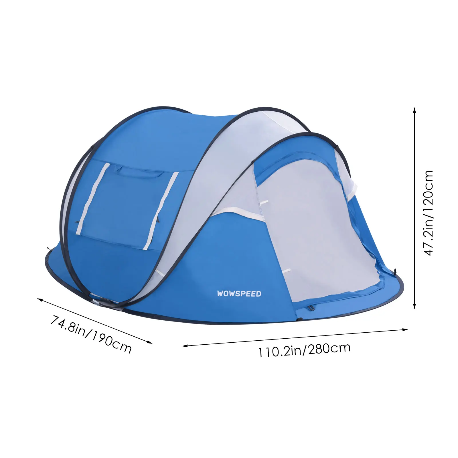

Throw Pop Up Tent 4-6 Person Quick Automatic Tents Double Layers Large Family Tent Waterproof Outdoor Camping Hiking Tent