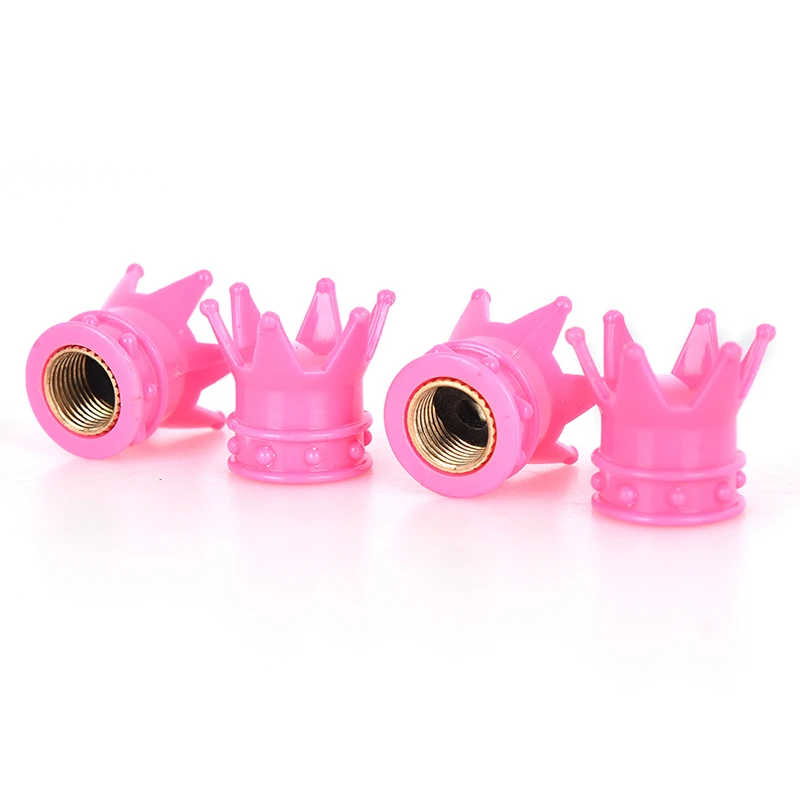 

4Pcs Crown Bicycle Tyre Wheel Stem Air Valve Caps Tire Valve Auto Truck Bike Car Tyre Tire Bike Cycling Wholesale