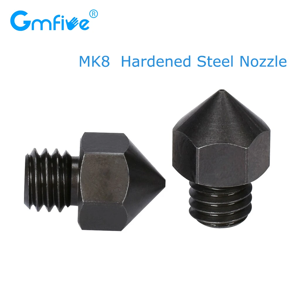 Сопла GmFive MK8 сопла из закаленной стали 0 2/0 4/0 6/0 8 мм 1 75 нить для экструдера Bowden