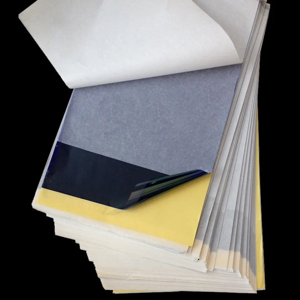 

10 Pcs 4 Layers A4 Size Carbon Stencil Thermal Tattoo Transfer Paper Copier Kit Tattoo Tools Ink