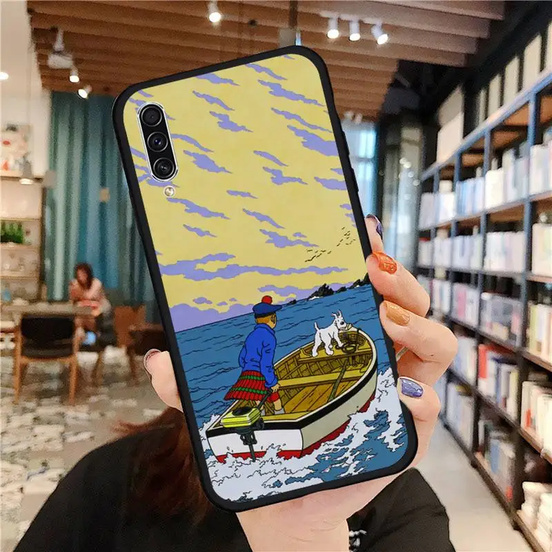 

Cartoon The Adventures of Tintin Phone Case For Samsung galaxy A S note 10 7 8 9 20 30 31 40 50 51 70 71 21 s ultra plus