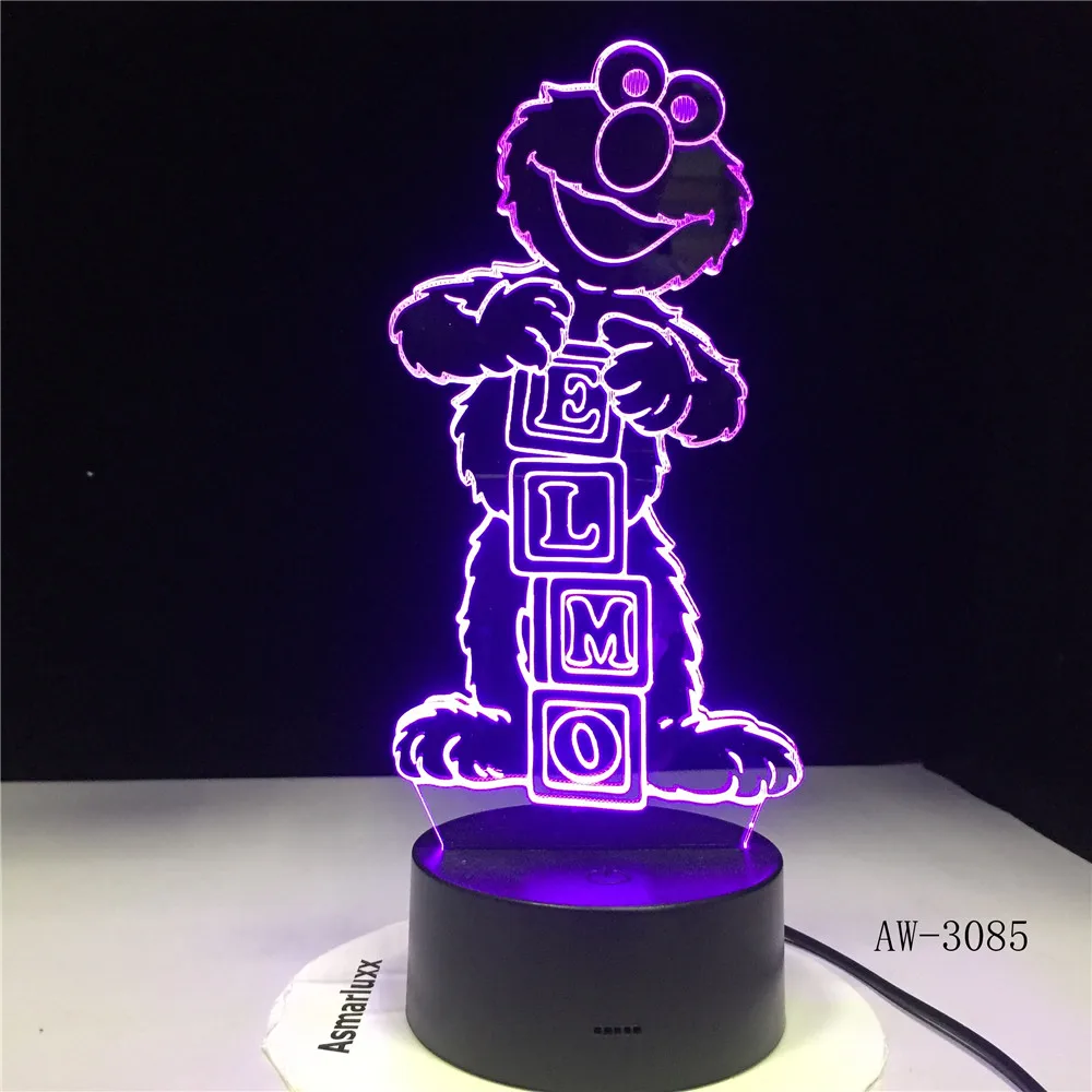Креативный дизайн лягушки 3D ночник 7 цветов Изменение USB настольная лампа офисный