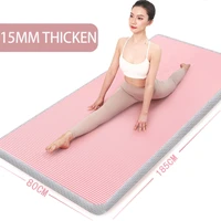 1015mm thick yoga mat edging non slip matte sports anti tear nbr fitness mat home gym pilates mat with yoga bag strap