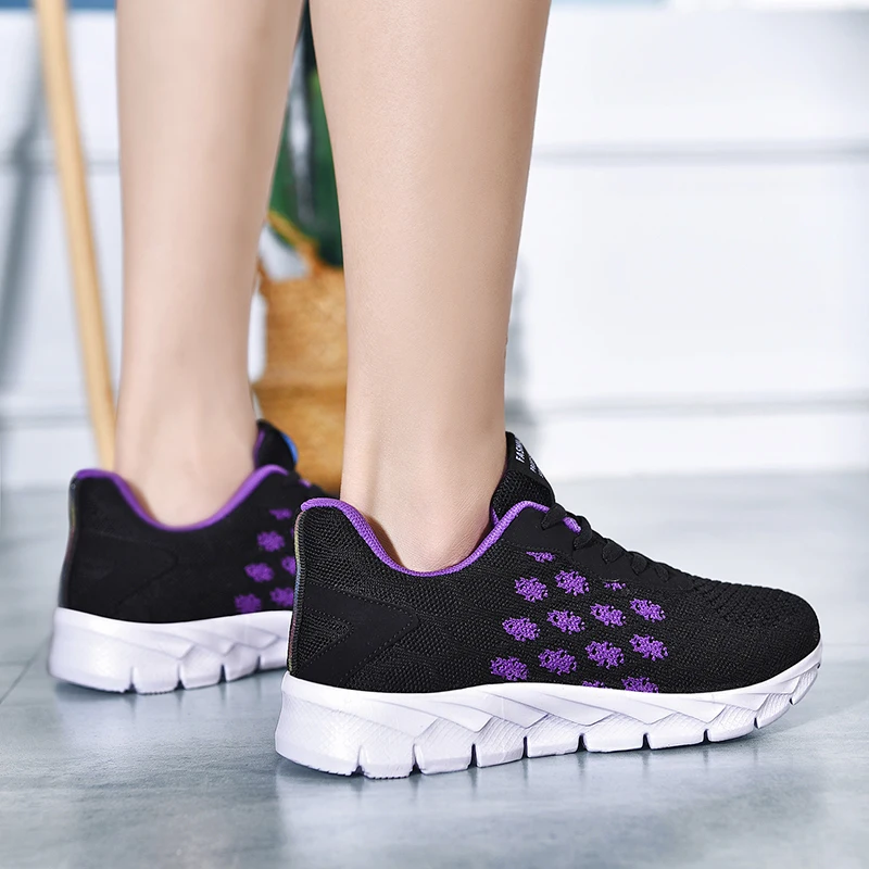 Tenis Mujer 2021 Tennis Shoes for Woman New Breathable Mesh Sneakers Female Platform Chaussure Femme Deportivas Jogging Trainers