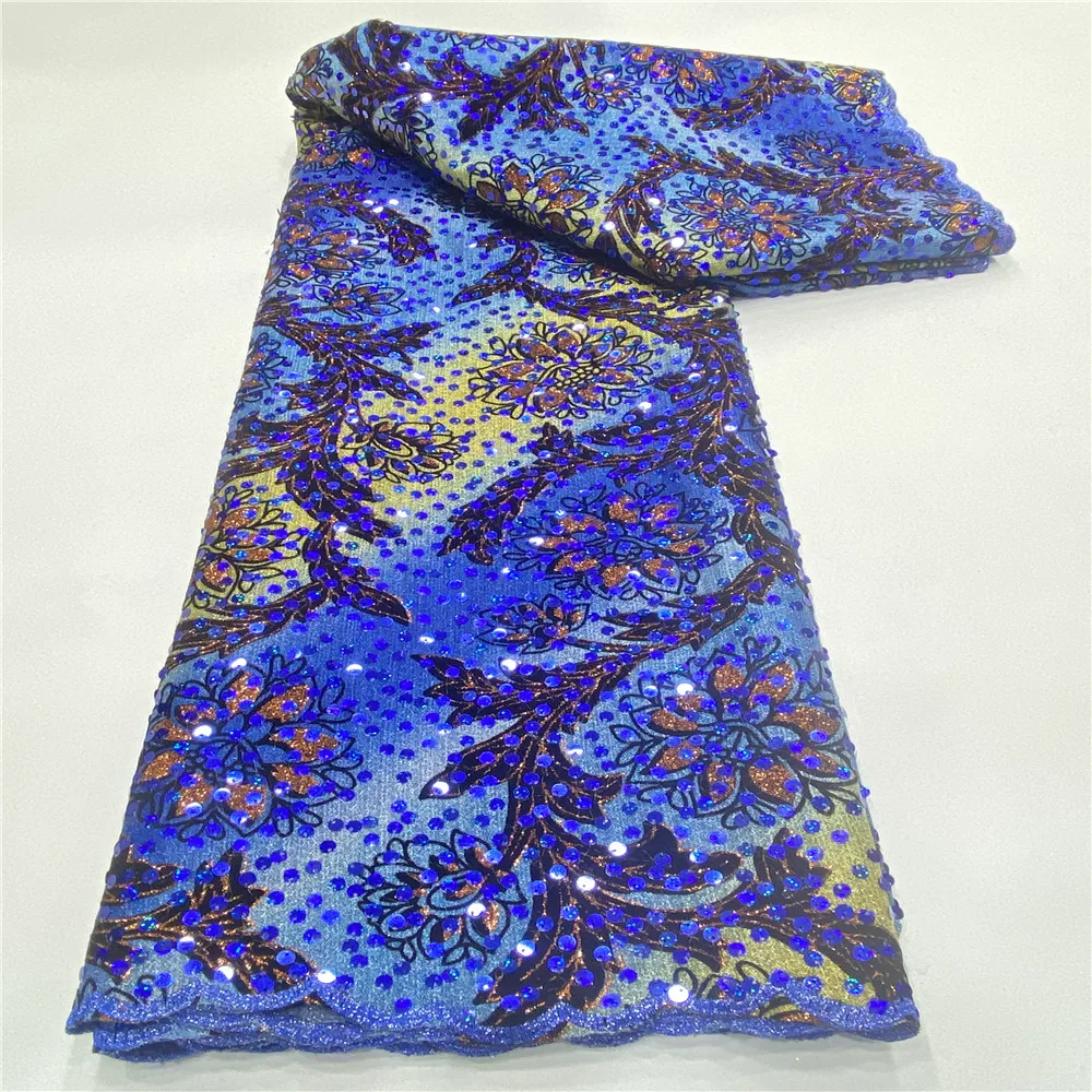 2022 африканская кружевная ткань с блестками бархатное кружево
