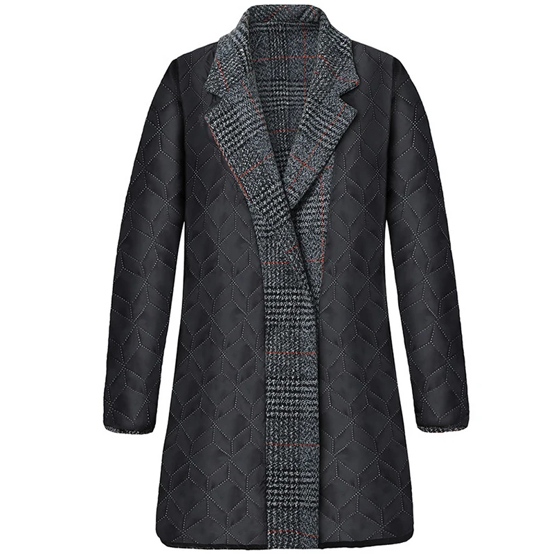 Весна-Осень 2020 новое женское модное двубортное шерстяное пальто средней длины