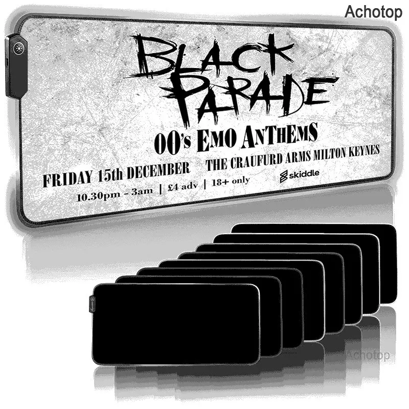 

Мой Химический романтический RGB большой игровой коврик для мыши 900x40 0/350X60 0 мм со светодиодным освещением, коврик для мыши, игровой компьютер...