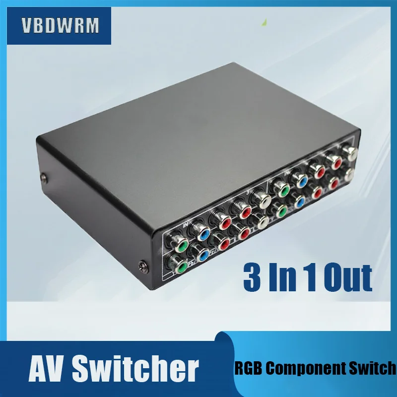 

Коммутатор компонентов RGB, переключатель 5 RCA, 3-сторонний ypbpr-кабель, коммутатор компонентов AV для PS2 Wii xbox, DVD-плеера, телевизора
