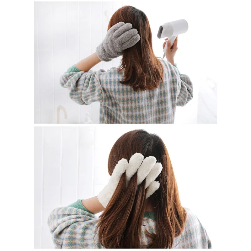 Коралловое бархатное полотенце для сухих волос из микрофибры быстросохнущее