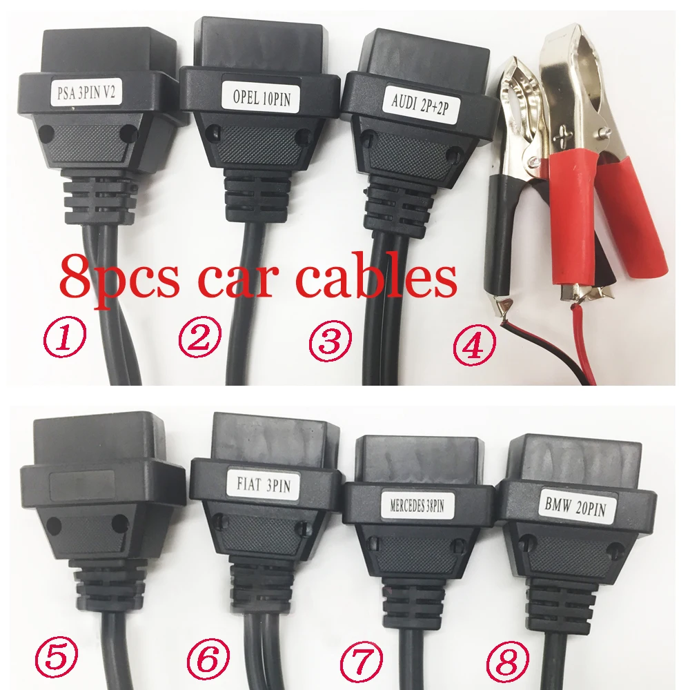 2021 OBD OBD2 грузовой кабель полный 8 шт. в комплекте для delaksi VD DS150E CDP pro plus и multidiag + delicht |