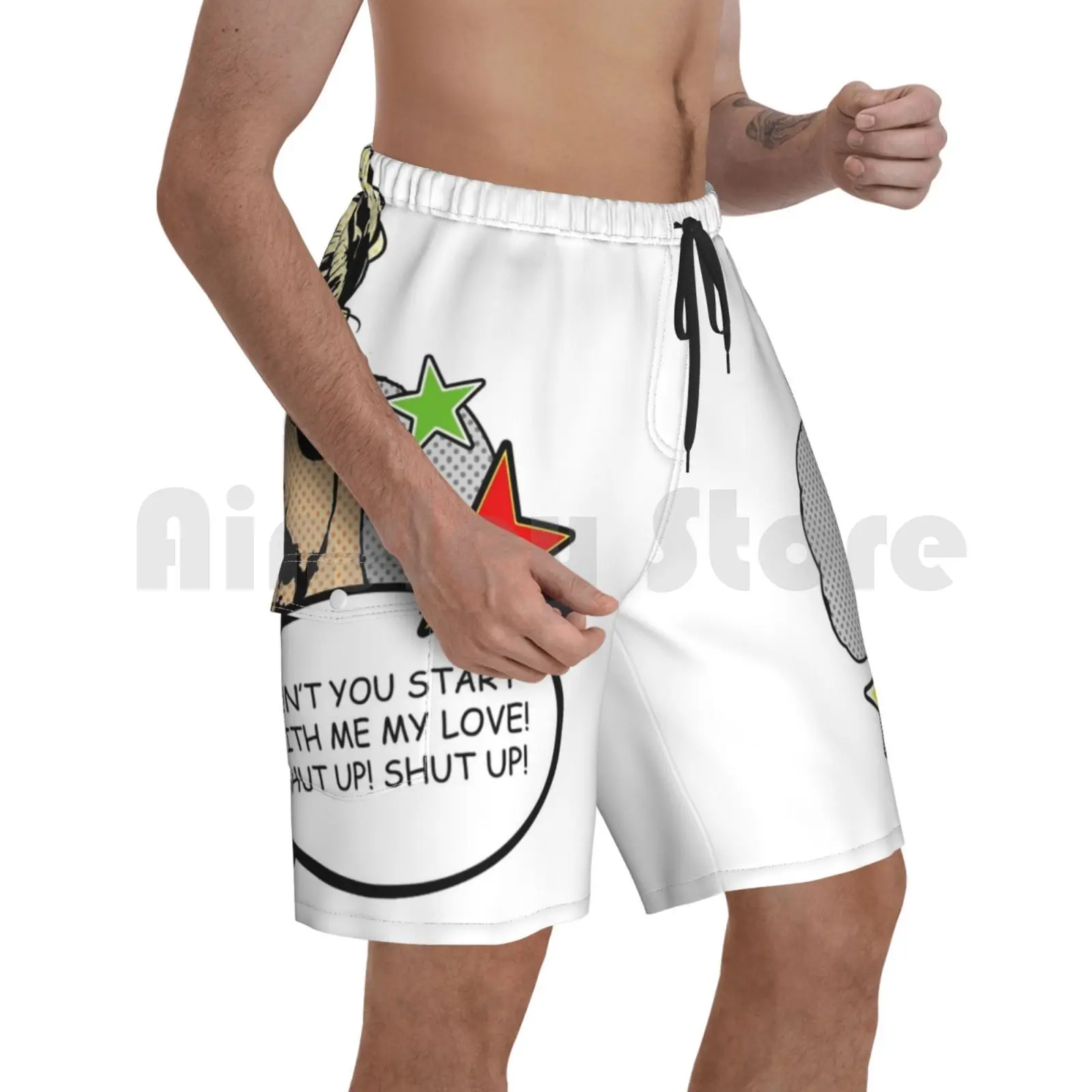 

The Queen Of Clean , My Love! Beach Shorts Men Beach Pants Swim Trunks Kim Woodburn Kim Woodburn Big Brother Big