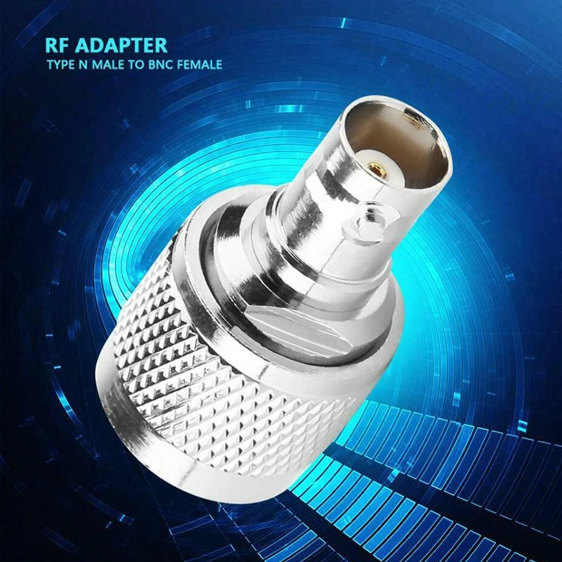 

2pcs N Type Male To BNC Female RF Connector Adapter Test Converter 0--6Ghz