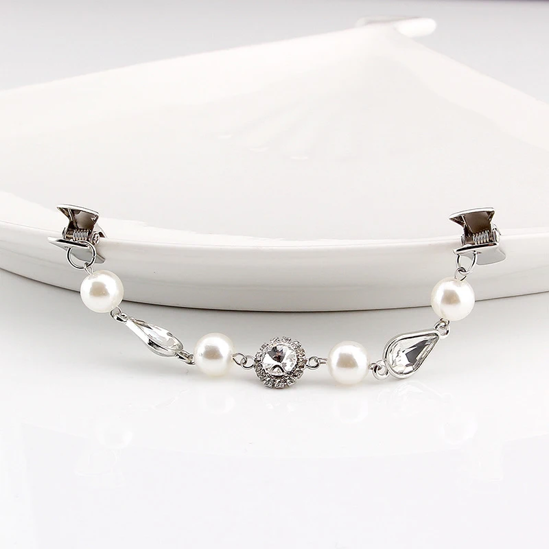 Жемчужные броши для женщин зажим кардигана свитера искусственный ремешок