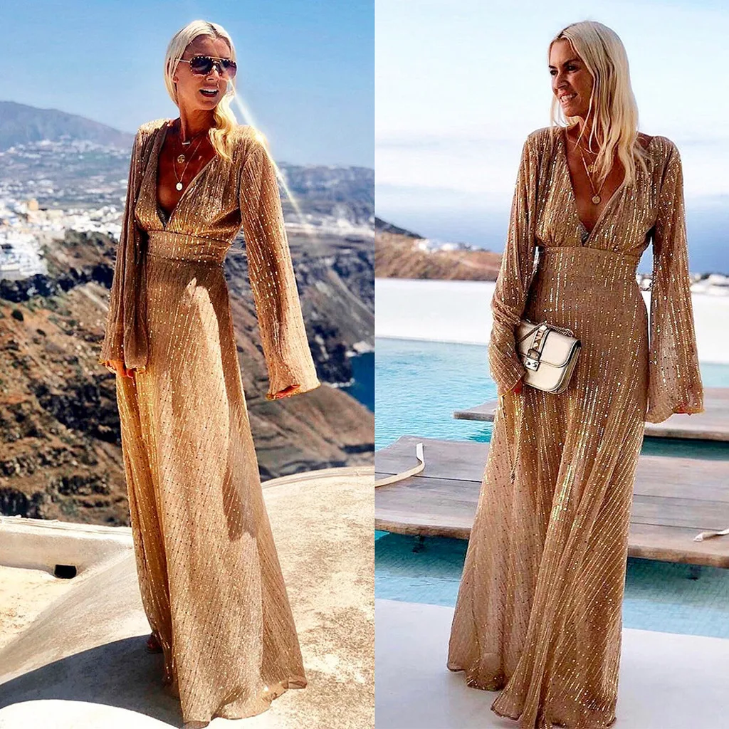 Для женщин пикантные однотонные Винтаж с v-образным вырезом футболка длинным