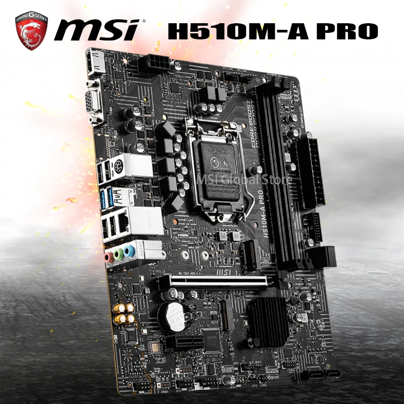 Günstig LGA 1200 MSI H510M-A PRO Motherboard Unterstützung Intel 11th-Gen 10th-Gen Cpu DDR4 64GB PCI-E 4,0 M.2 Desktop Intel H510 Mainboard