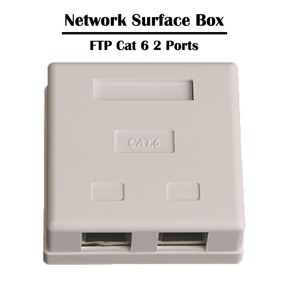 2 порты UTP/FTP Cat 5e/Cat 6 сетевая Поверхностная коробка передача данных RJ 45 порт сеть