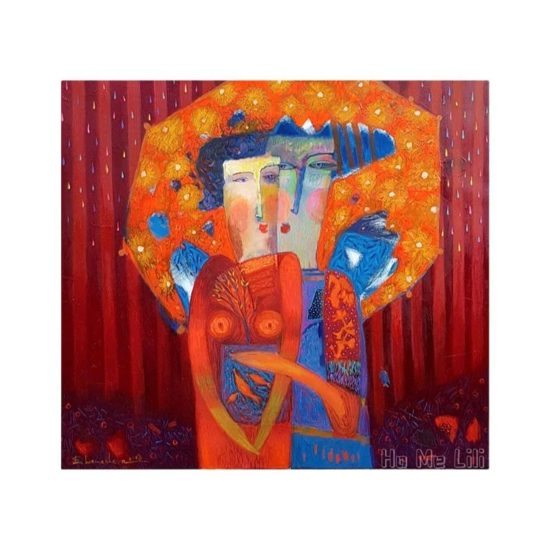 

Angel Couple canvas wall art Figure Original Art Love Painting for living room bedroom decor