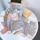 Флисовое термобелье для детей 1-3 лет, Детский костюм в полоску на осень и зиму