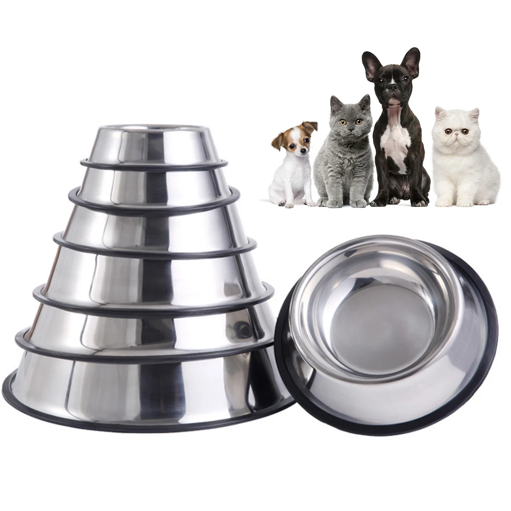 

1PC Stainless Steel Stainless Steel Dog Bowl For Dish Water Non-Slip Pet Bowl With Footprint Pet Puppy Cat Bowl Feeder Feeding