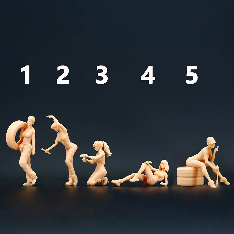 

1:64 Female Repairman Miniature Sand Table Villain Scene Figure White Model Need To Be Colored By Yourself
