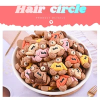 smile little bear hair accessories childrens tie horsetail small rubber band no damage to hair circle girls head rope