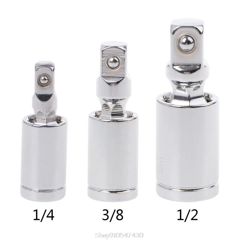 

1/4\" 3/8\" 1/2\" Universal Joint Set Ratchet Angle Extension Bar Socket Adapter Manual and Pneumatic 360 Rotary Adapter N13 20