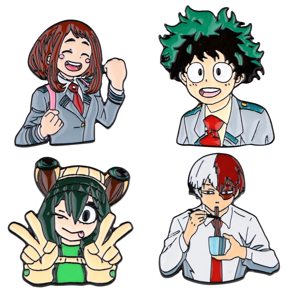 

L2446 Japanese My Hero Academia Anime Badges Manga Cute Enamel Pin Lapel Pins Backpack Accessories Decoration Jewelry Gift