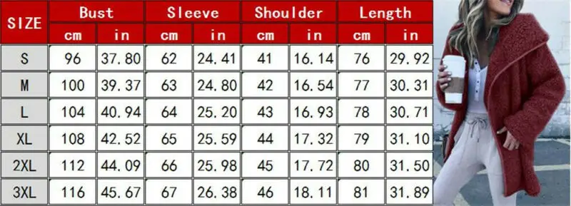 Зимний женский плюшевый мишка пушистый флис Горячая длинная куртка теплая