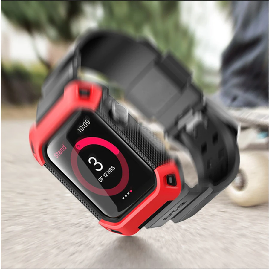 Силиконовый чехол из ТПУ с ремешком для iwatch Apple Watch Series 6 5 4 SE 2020 40 мм 44 аксессуары |